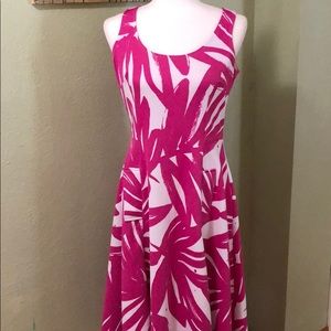 Pink and White Dress with Pockets!  Size 8